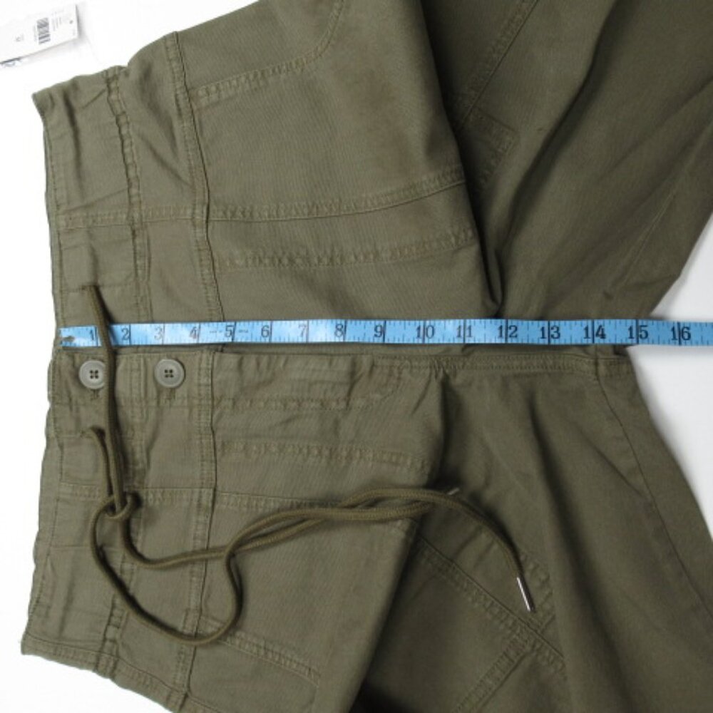 Anthropologie Maeve Utility Wide Leg Trousers Pants Green M - Picture 8 of 12